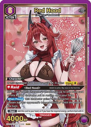 Image of Red Hood (036) (UP01BT/NIK-2-036) - UP01BT GODDESS OF VICTORY NIKKE Precious Booster Foil