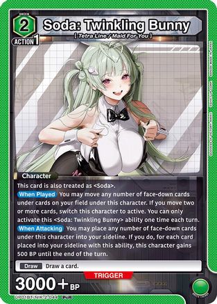 Image of Soda: Twinkling Bunny (UP01BT/NIK-2-044) - UP01BT GODDESS OF VICTORY NIKKE Precious Booster Foil