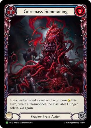 Image of Goremass Summoning - FAB523 (FAB523) - Flesh and Blood: Promo Cards Rainbow Foil