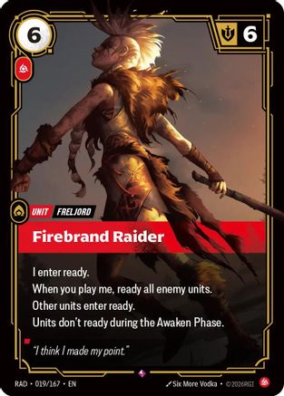 Image of Firebrand Raider (019/167) - Radiance Foil