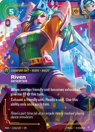 Image of Riven, Deserter (Alternate Art) (114a/167) - Radiance Foil