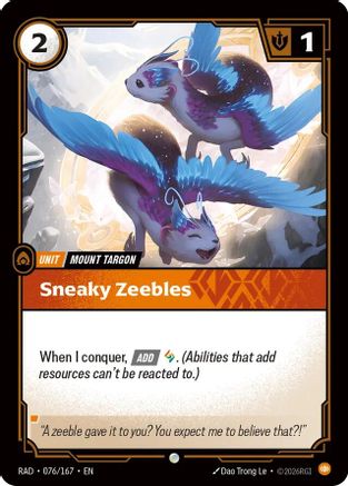Image of Sneaky Zeebles (076/167) - Radiance