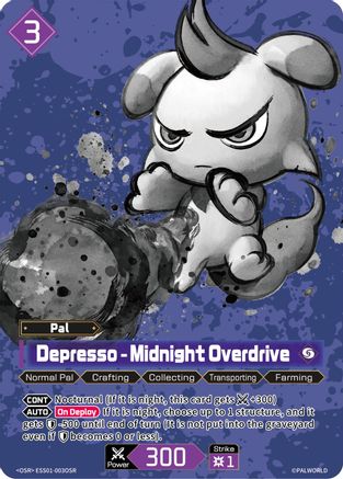 Image of Depresso - Midnight Overdrive (OSR) (ESS01-003OSR) - Sleeve and Card Sets Foil