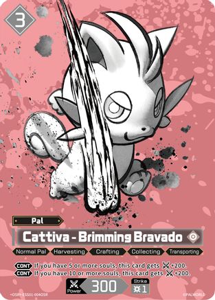 Image of Cattiva - Brimming Bravado (OSR) (ESS01-004OSR) - Sleeve and Card Sets Foil