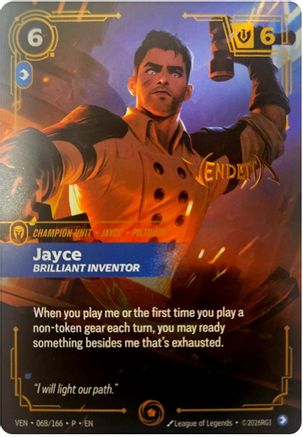 Image of Jayce, Brilliant Inventor (068/166) - Riftbound Organized Play Promotional Cards Foil