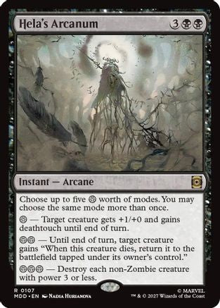 Image of Hela's Arcanum (MDD-107) - Marvel: Darkhold Destiny Foil