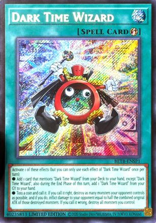 Image of Dark Time Wizard (Secret Rare) (BETB-ENSP1) - Beyond the Brave Limited