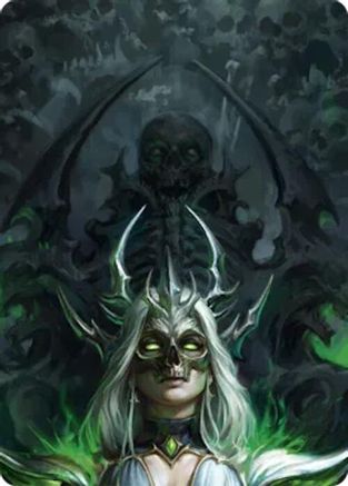 Image of Malice, Domina of the Dead // Levia, Shadowborn Abomination Double Sided Art Card (Top Center) - GEM Pack 6