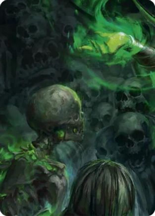 Image of Malice, Domina of the Dead // Levia, Shadowborn Abomination Double Sided Art Card (Middle Left) - GEM Pack 6