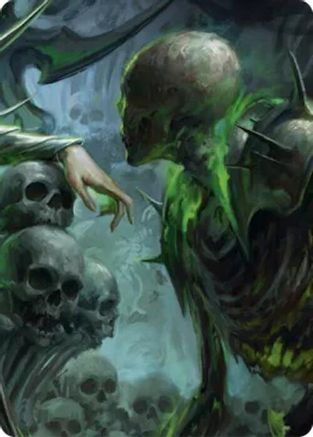Image of Malice, Domina of the Dead // Levia, Shadowborn Abomination Double Sided Art Card (Middle Right) - GEM Pack 6