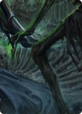 Image of Malice, Domina of the Dead // Levia, Shadowborn Abomination Double Sided Art Card (Bottom Right) - GEM Pack 6
