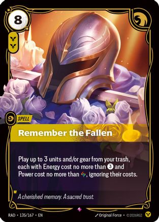 Image of Remember the Fallen (135/167) - Radiance Foil