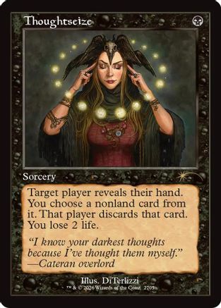 Image of Thoughtseize (2705) (Retro Frame) (SLD-2705) - Secret Lair Drop Series