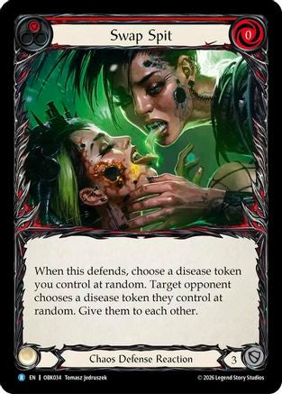 Image of Swap Spit (Red) (OBK034) - Outbreak Rainbow Foil