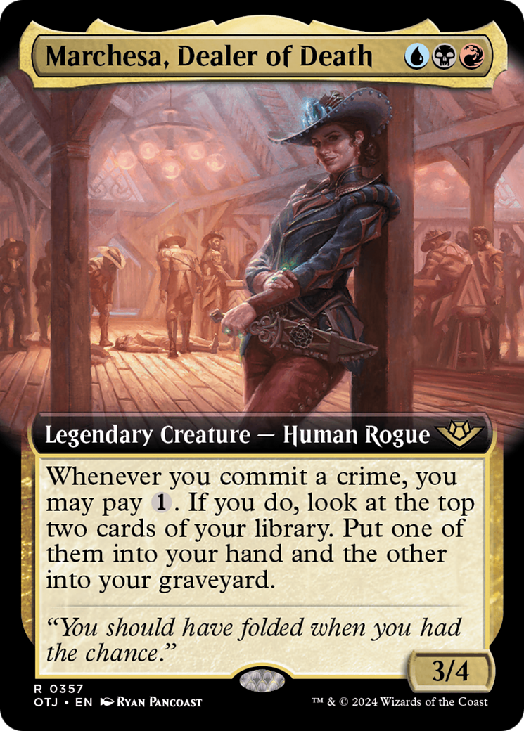 Image of Marchesa, Dealer of Death (Extended Art) [Outlaws of Thunder Junction]