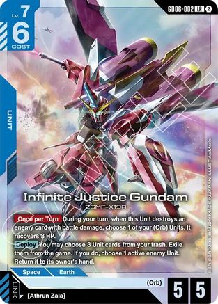 Image of Infinite Justice Gundam (GD06-002) - Stardust Trails Holofoil