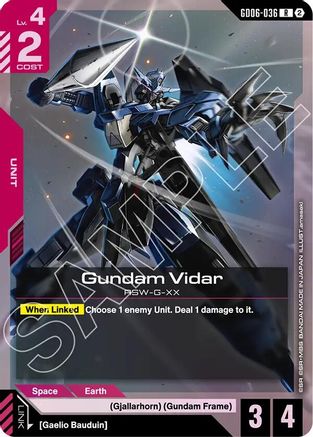 Image of Gundam Vidar (GD06-036) - Stardust Trails Holofoil