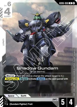 Image of Shadow Gundam (GD06-066) - Stardust Trails Holofoil