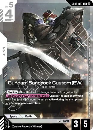 Image of Gundam Sandrock Custom (EW) (GD06-067) - Stardust Trails Holofoil