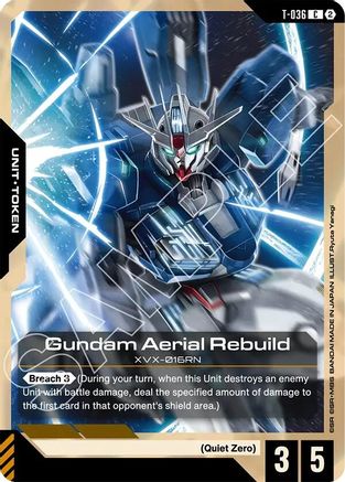 Image of Gundam Aerial Rebuild (T-036) Token (T-036) - Stardust Trails