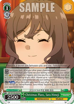 Image of Christmas Plans, Sara Himeji (SBY/W136-E029) - Rascal Does Not Dream of Santa Claus