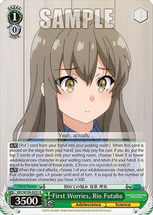 Image of First Worries, Rio Futaba (SBY/W136-E031) - Rascal Does Not Dream of Santa Claus