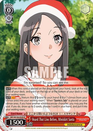 Image of Heard That Line Before, Miniskirt Santa (SBY/W136-E049) - Rascal Does Not Dream of Santa Claus