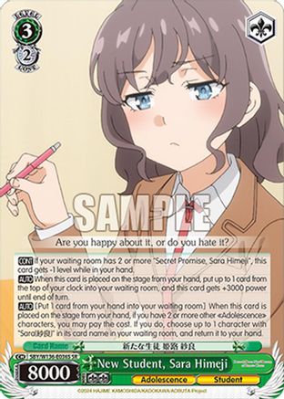 Image of New Student, Sara Himeji (SR) (SBY/W136-E036S) - Rascal Does Not Dream of Santa Claus