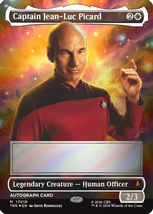 Image of Captain Jean-Luc Picard (Borderless) (Signed) (TRK-1701) - Star Trek Foil