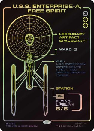 Image of U.S.S. Enterprise-A, Free Spirit (Showcase) (TRK-550) - Star Trek Foil