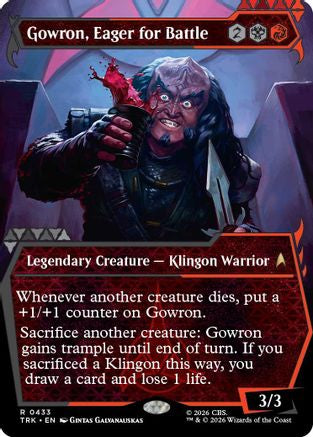 Image of Gowron, Eager for Battle (Showcase) (TRK-433) - Star Trek Foil
