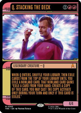 Image of Q, Stacking the Deck (Showcase) (TRK-383) - Star Trek Foil