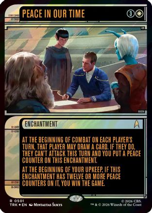 Image of Peace in Our Time (Showcase) (Surge Foil) (TRK-501) - Star Trek Foil