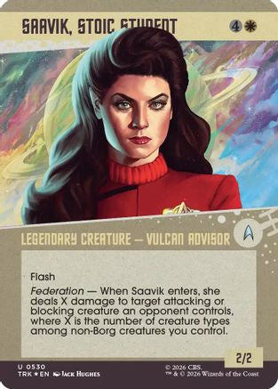 Image of Saavik, Stoic Student (Showcase) (Surge Foil) (TRK-530) - Star Trek Foil