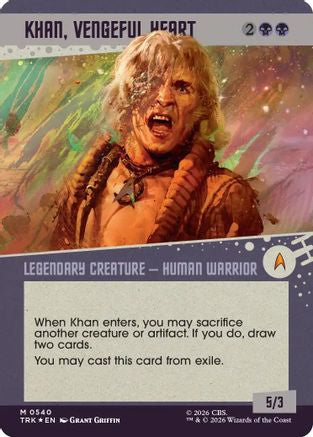 Image of Khan, Vengeful Heart (Showcase) (Surge Foil) (TRK-540) - Star Trek Foil