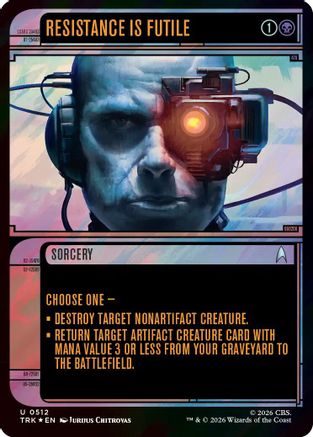 Image of Resistance Is Futile (Showcase) (Surge Foil) (TRK-512) - Star Trek Foil