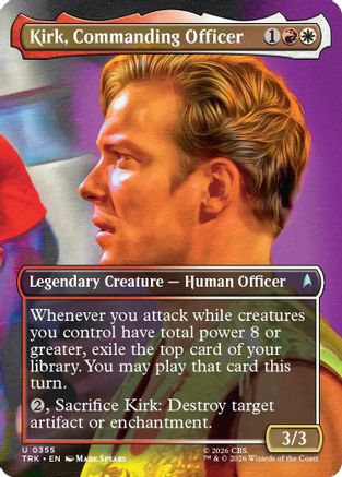 Image of Kirk, Commanding Officer (Borderless) (TRK-355) - Star Trek Foil