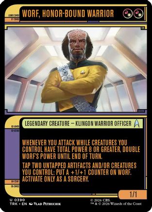 Image of Worf, Honor-Bound Warrior (Showcase) (0390) (TRK-390) - Star Trek Foil