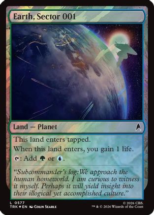 Image of Earth, Sector 001 (Surge Foil) (TRK-577) - Star Trek Foil