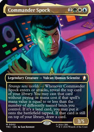 Image of Commander Spock (Borderless) (TRC-002) - Commander: Star Trek