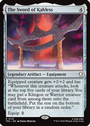 Image of The Sword of Kahless (Surge Foil) (TRC-123) - Commander: Star Trek Foil