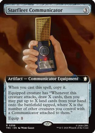 Image of Starfleet Communicator (Extended Art) (TRC-356) - Commander: Star Trek