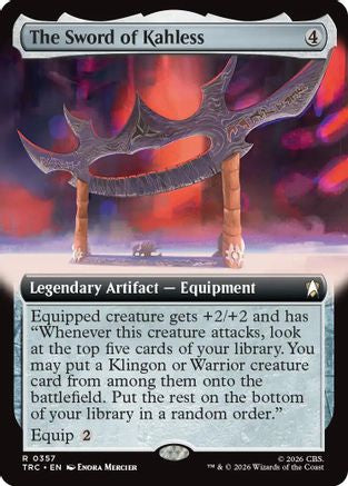 Image of The Sword of Kahless (Extended Art) (TRC-357) - Commander: Star Trek