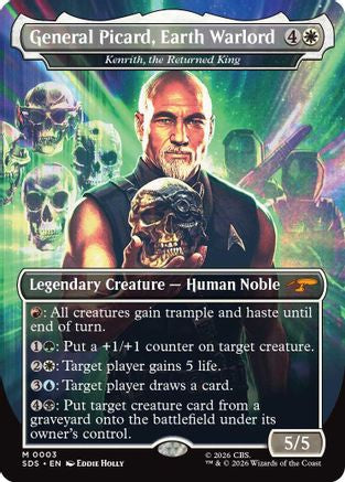 Image of General Picard, Earth Warlord - Kenrith, the Returned King (Borderless) (SDS-003) - Star Trek: Stardates Foil