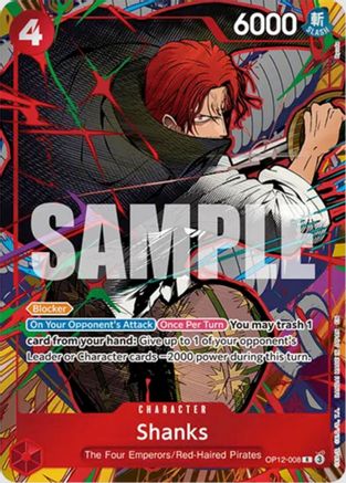 Image of Shanks (OP12-008) (Mini Case Set Vol. 3 Ryuda Artwork) (OP12-008) - One Piece Promotion Cards Foil