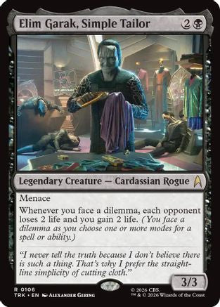Image of Elim Garak, Simple Tailor (TRK-106) - Star Trek Foil