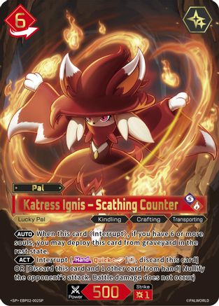 Image of Katress Ignis - Scathing Counter (SP) (EBP02-002SP) - BP02 Legends Awaken Foil