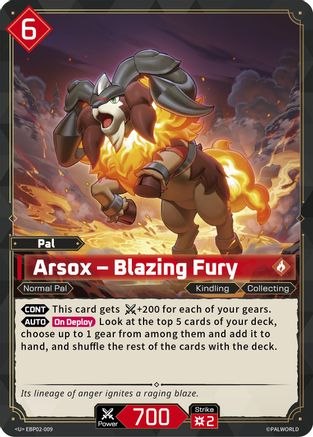 Image of Arsox - Blazing Fury (EBP02-009) - BP02 Legends Awaken