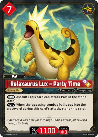 Image of Relaxaurus Lux - Party Time (EBP02-010) - BP02 Legends Awaken