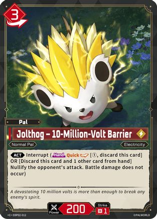 Image of Jolthog - 10-Million-Volt Barrier (EBP02-012) - BP02 Legends Awaken